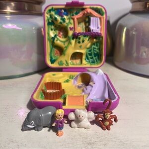 1989 COMPLETE Zoo World Wildlife Park w figures Bluebird Polly Pocket